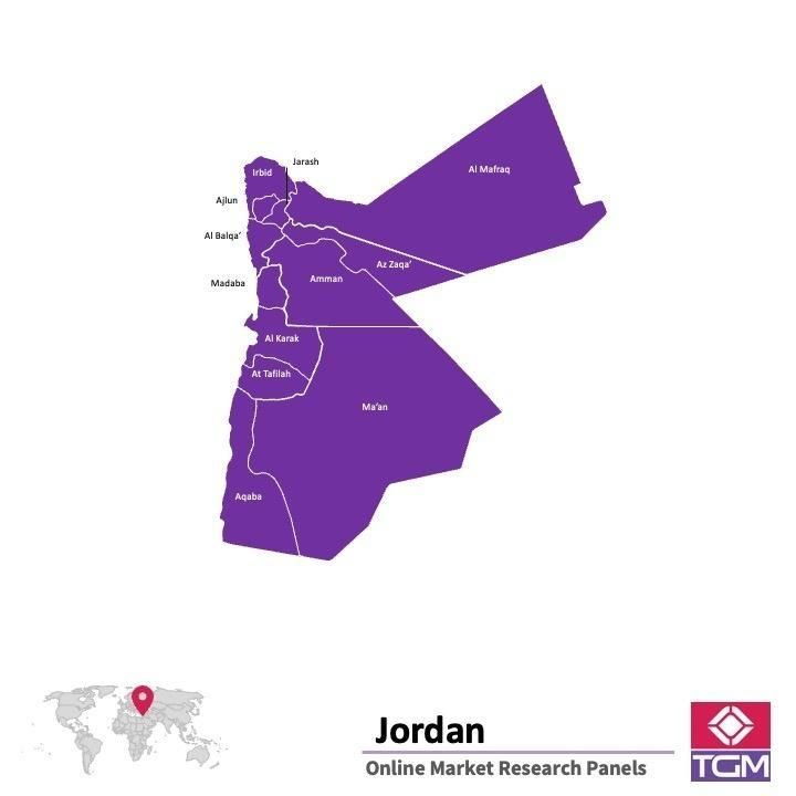 PANEL ONLINE DI YORDANIA |  Riset Pasar di Yordania